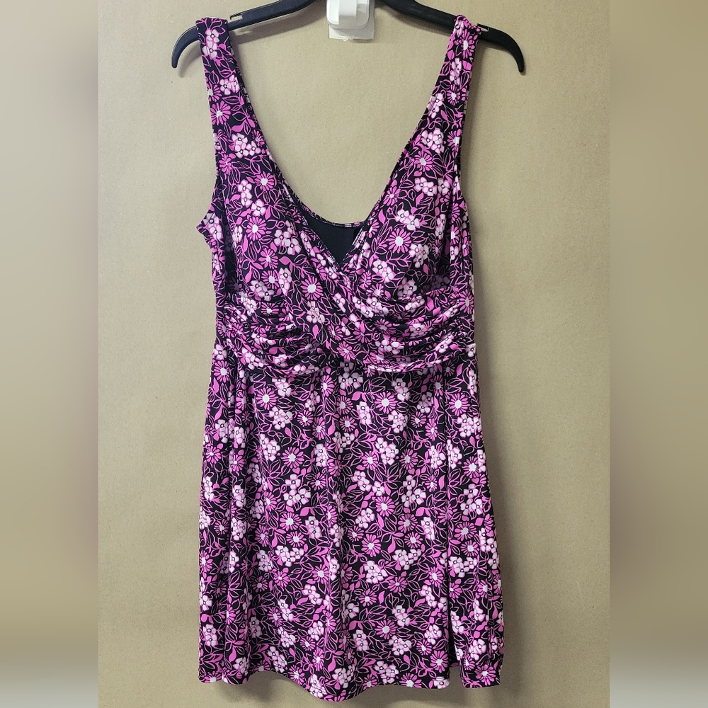 Pink Floral One Piece Swimsuit